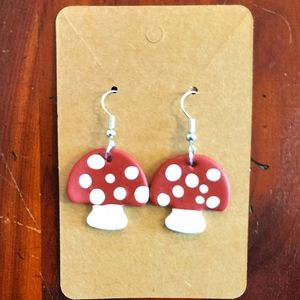 Free w/ Purchase Clay Mushroom Hook Earrings